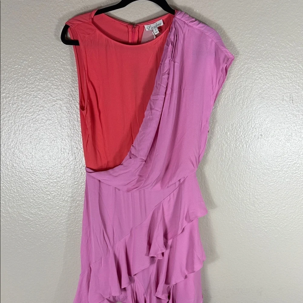 L’academie by Marianna Zita Midi Dress in Purple & Coral